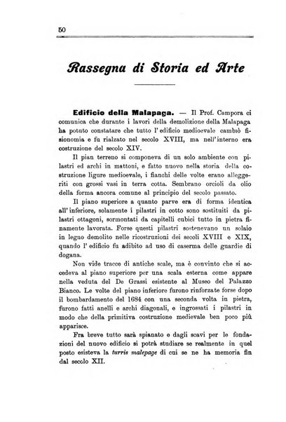 Rivista ligure di scienze, lettere ed arti organo della Società di letture e conversazioni scientifiche di Genova