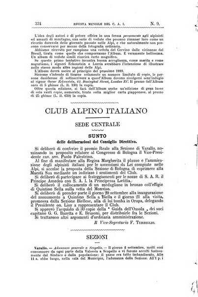 Rivista mensile del Club alpino italiano