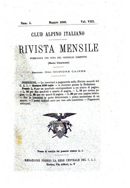 Rivista mensile del Club alpino italiano