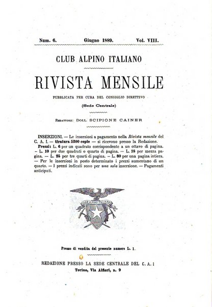 Rivista mensile del Club alpino italiano