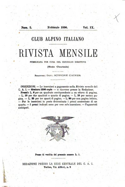 Rivista mensile del Club alpino italiano