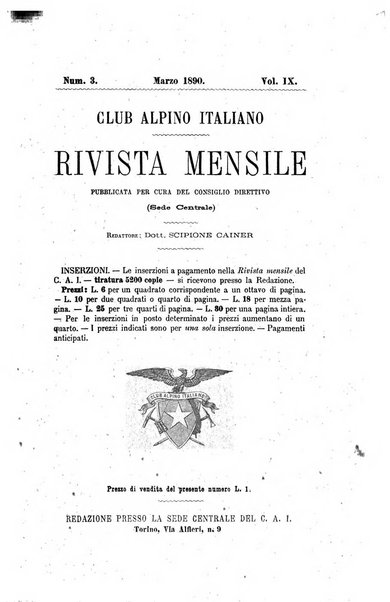 Rivista mensile del Club alpino italiano