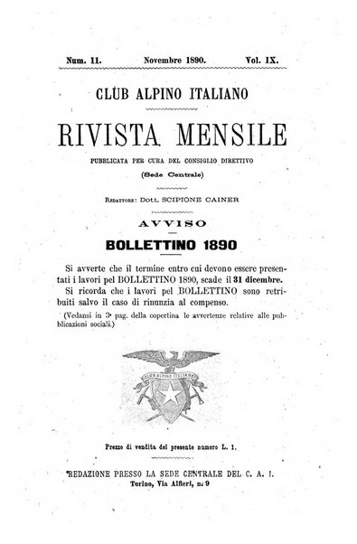 Rivista mensile del Club alpino italiano