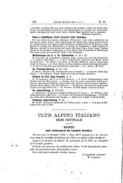 Rivista mensile del Club alpino italiano