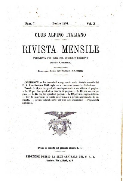 Rivista mensile del Club alpino italiano