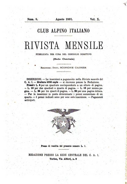 Rivista mensile del Club alpino italiano