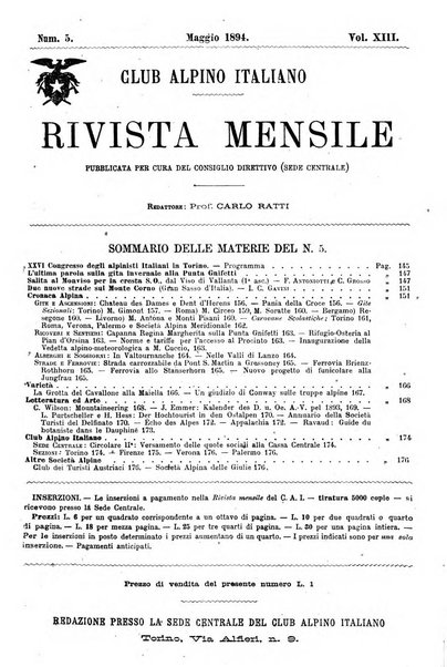 Rivista mensile del Club alpino italiano