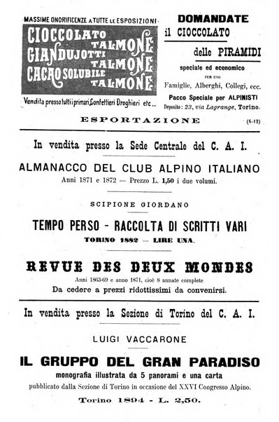 Rivista mensile del Club alpino italiano