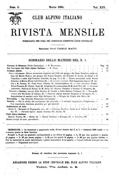 Rivista mensile del Club alpino italiano