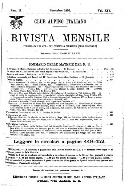 Rivista mensile del Club alpino italiano