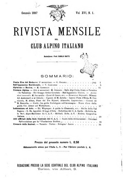 Rivista mensile del Club alpino italiano