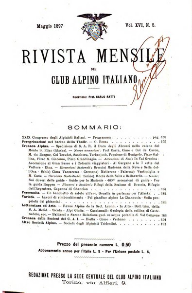 Rivista mensile del Club alpino italiano