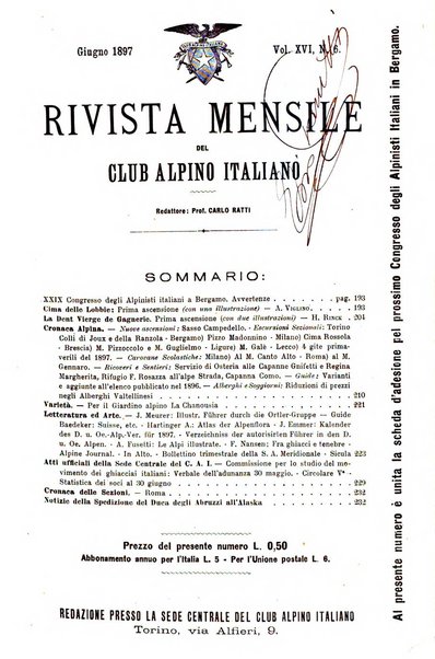 Rivista mensile del Club alpino italiano