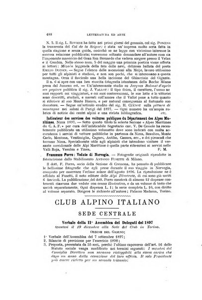 Rivista mensile del Club alpino italiano