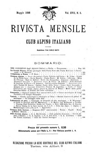 Rivista mensile del Club alpino italiano