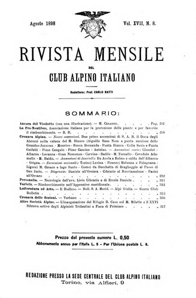 Rivista mensile del Club alpino italiano