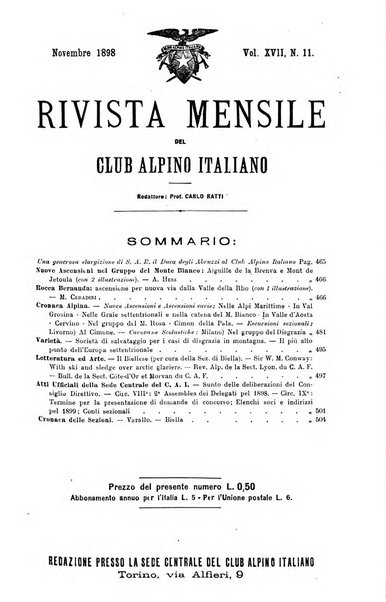 Rivista mensile del Club alpino italiano