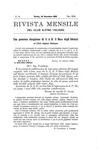 Rivista mensile del Club alpino italiano