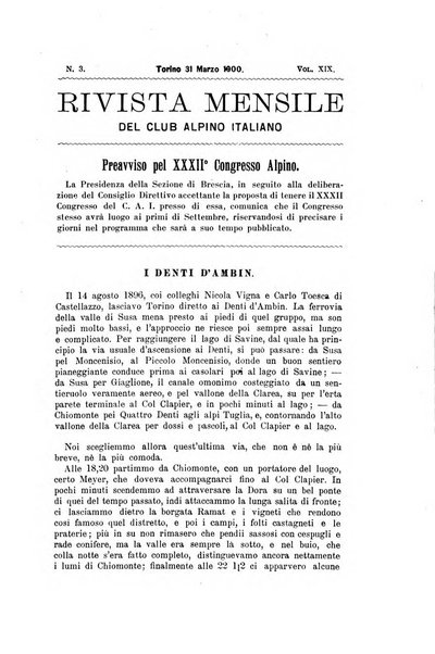 Rivista mensile del Club alpino italiano