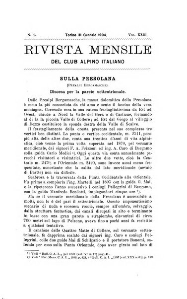 Rivista mensile del Club alpino italiano