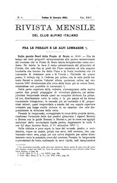 Rivista mensile del Club alpino italiano