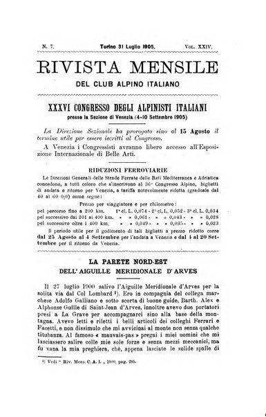 Rivista mensile del Club alpino italiano