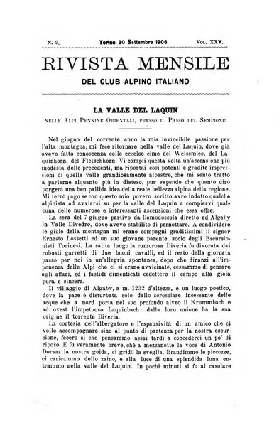 Rivista mensile del Club alpino italiano