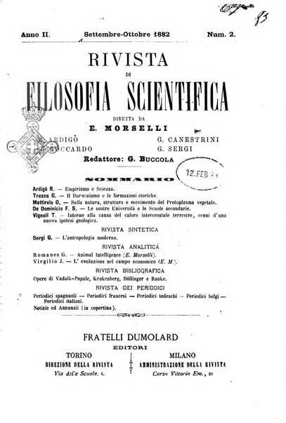 Rivista di filosofia scientifica