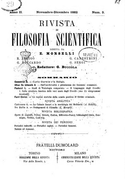 Rivista di filosofia scientifica