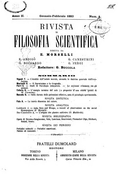 Rivista di filosofia scientifica