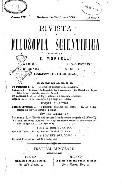 Rivista di filosofia scientifica