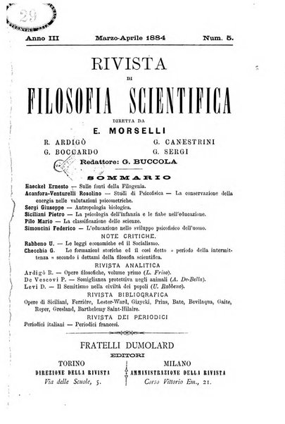 Rivista di filosofia scientifica