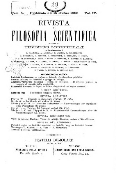 Rivista di filosofia scientifica