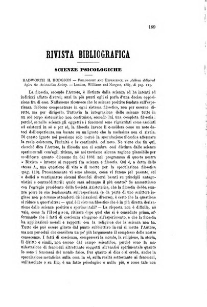 Rivista di filosofia scientifica