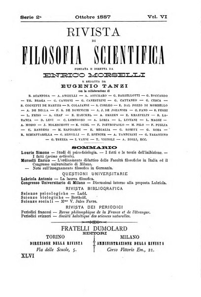 Rivista di filosofia scientifica