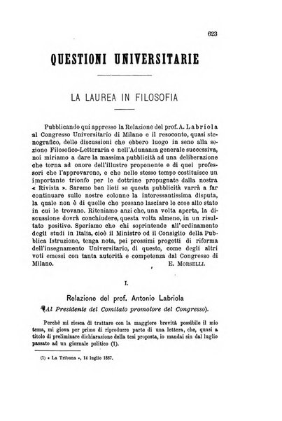 Rivista di filosofia scientifica