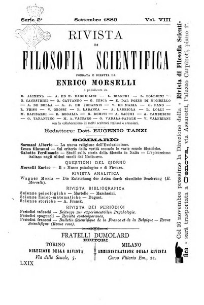 Rivista di filosofia scientifica