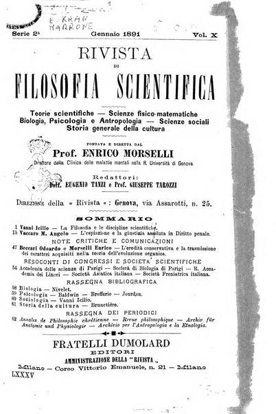 Rivista di filosofia scientifica