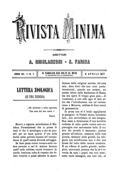 Rivista minima di scienze, lettere ed arti