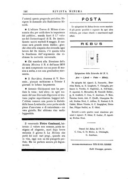 Rivista minima di scienze, lettere ed arti