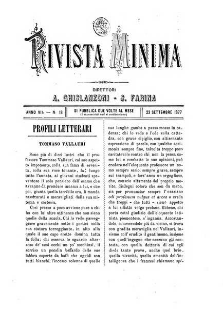 Rivista minima di scienze, lettere ed arti