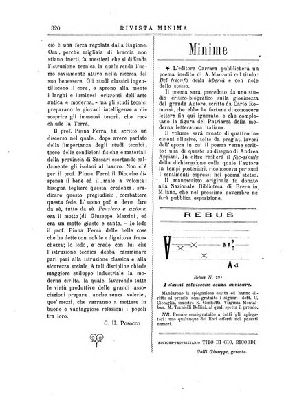 Rivista minima di scienze, lettere ed arti