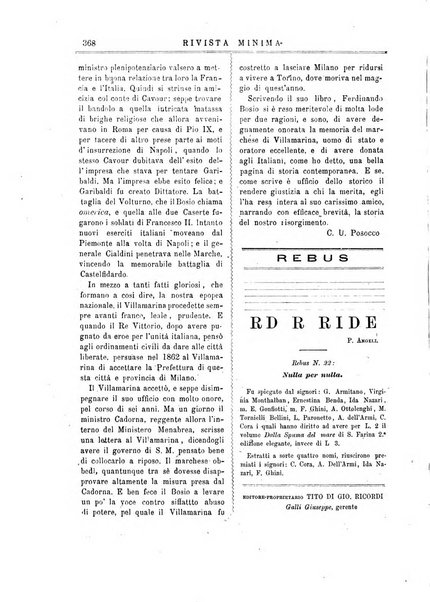 Rivista minima di scienze, lettere ed arti