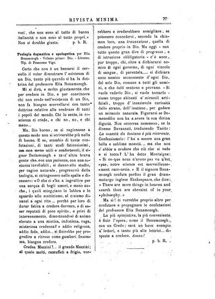 Rivista minima di scienze, lettere ed arti