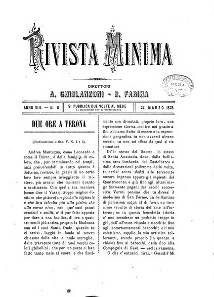 Rivista minima di scienze, lettere ed arti