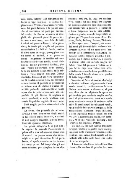 Rivista minima di scienze, lettere ed arti