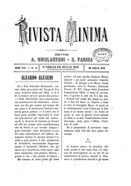 Rivista minima di scienze, lettere ed arti