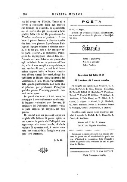 Rivista minima di scienze, lettere ed arti