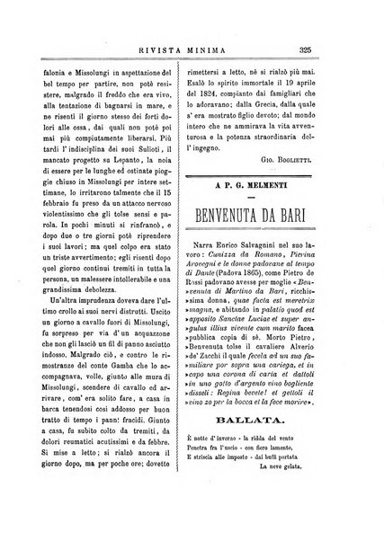 Rivista minima di scienze, lettere ed arti