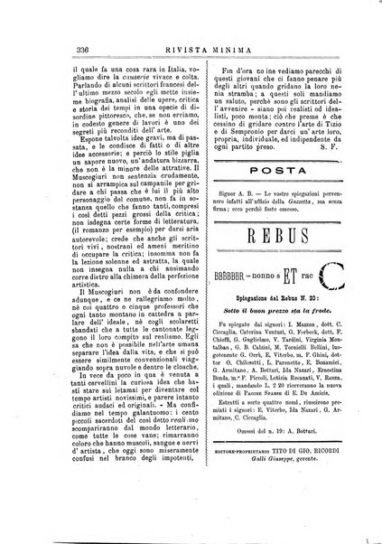 Rivista minima di scienze, lettere ed arti